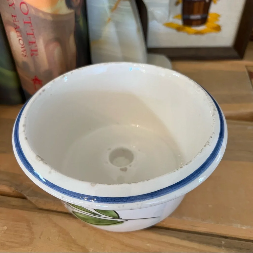 Vintage Hand Painted Oversized Mug Bowl Or Candle Stick Holder Teleflora - Picture 7 of 7